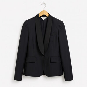 Stella McCartney Wool Shawl Blazer Jacket Black Tailored Size IT 40 / US 4